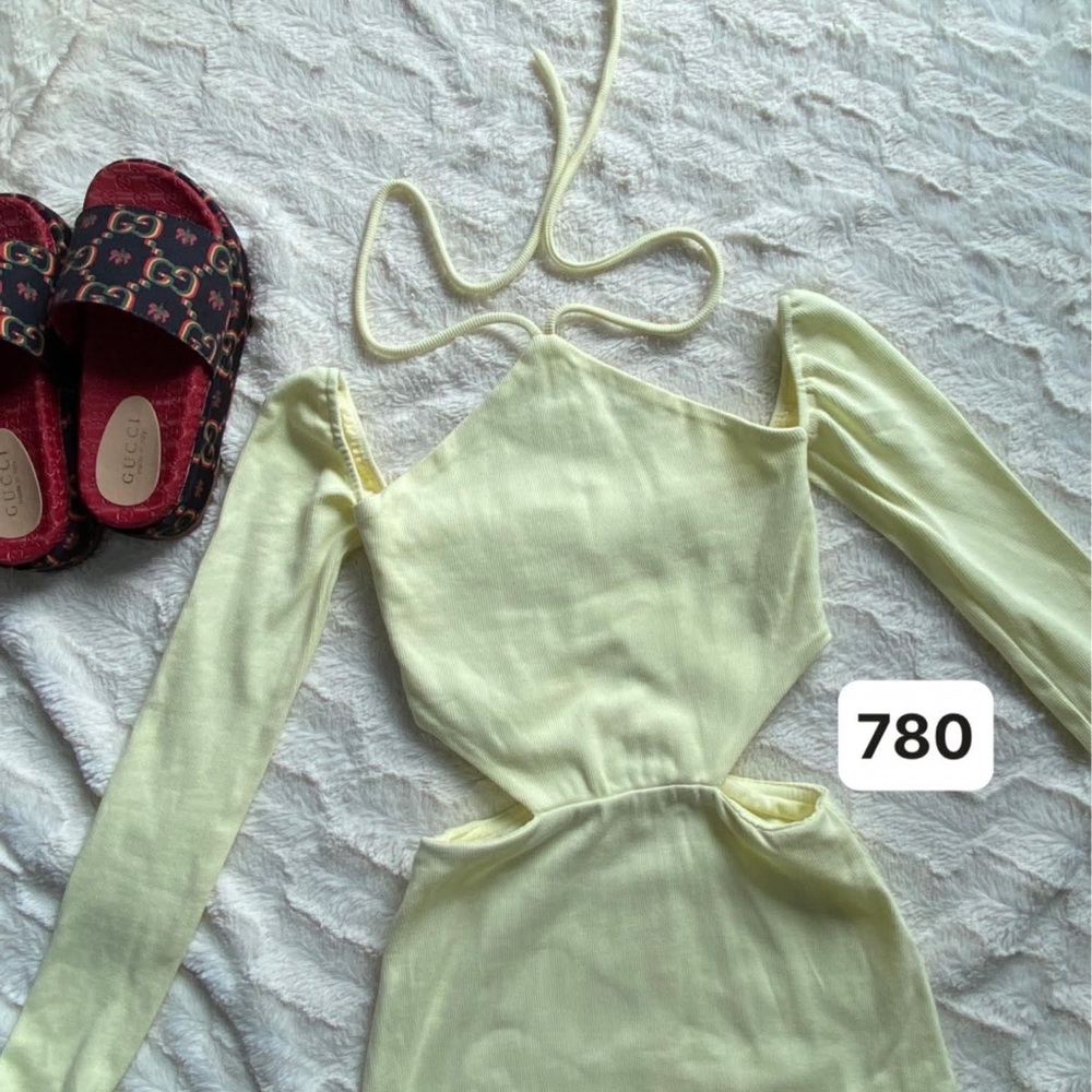 Yellow Cut-Out Dress